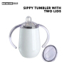 Wealthysub China warehouse sublimation sippy tumbler with two lids